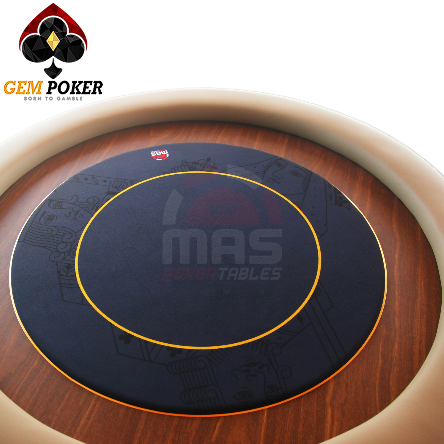 PREMIUM ROUND POKER TABLE WITH LID P57