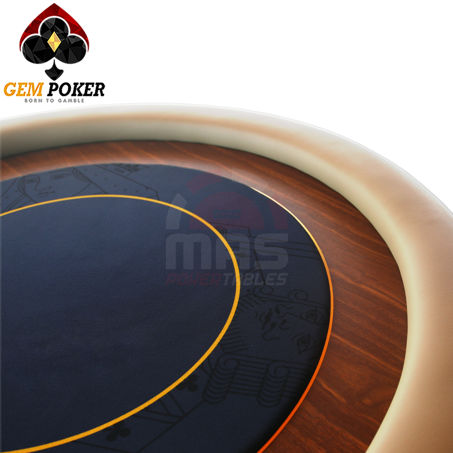 PREMIUM ROUND POKER TABLE WITH LID P57