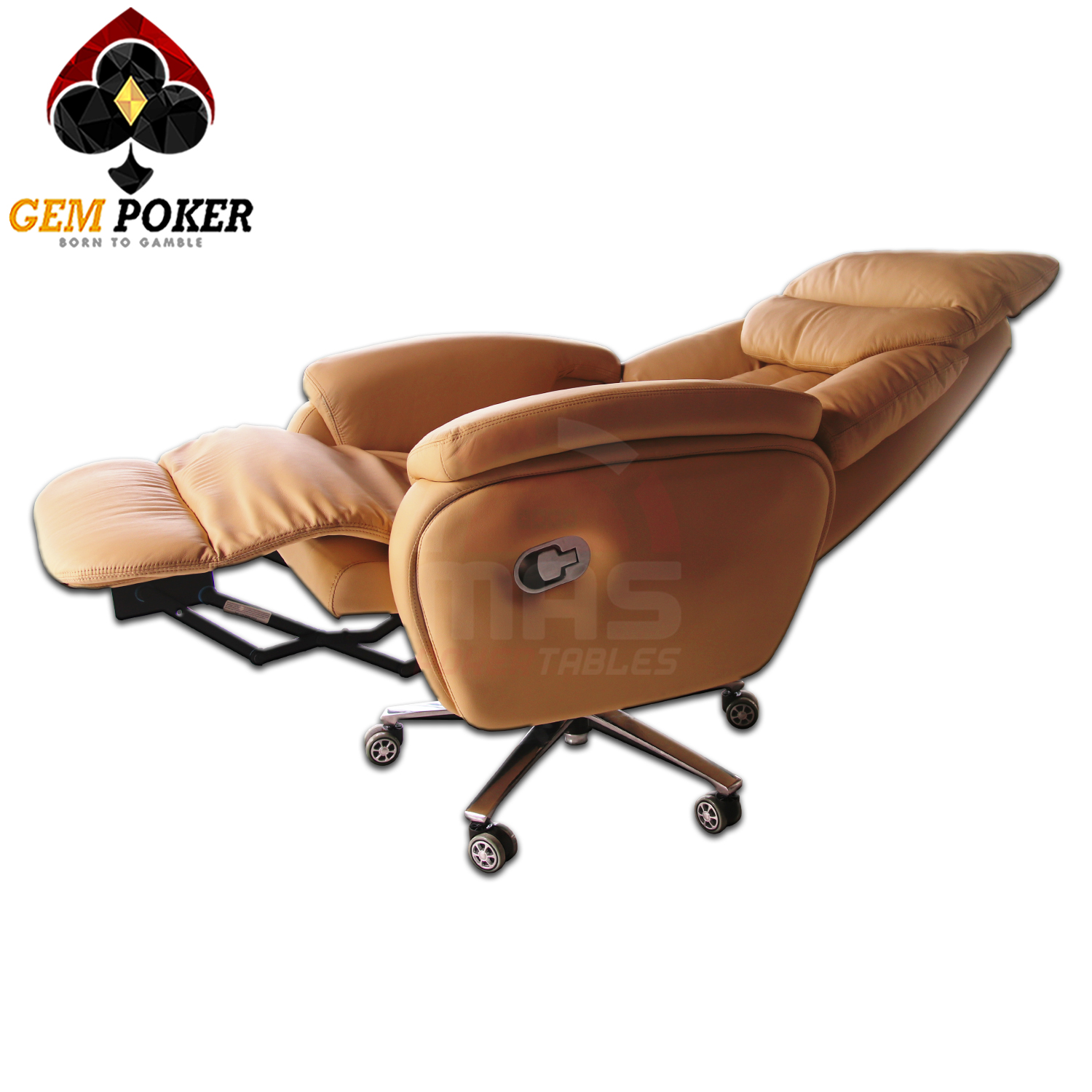 GHẾ POKER NGẢ LƯNG COWHIDE HIGH-END 2021