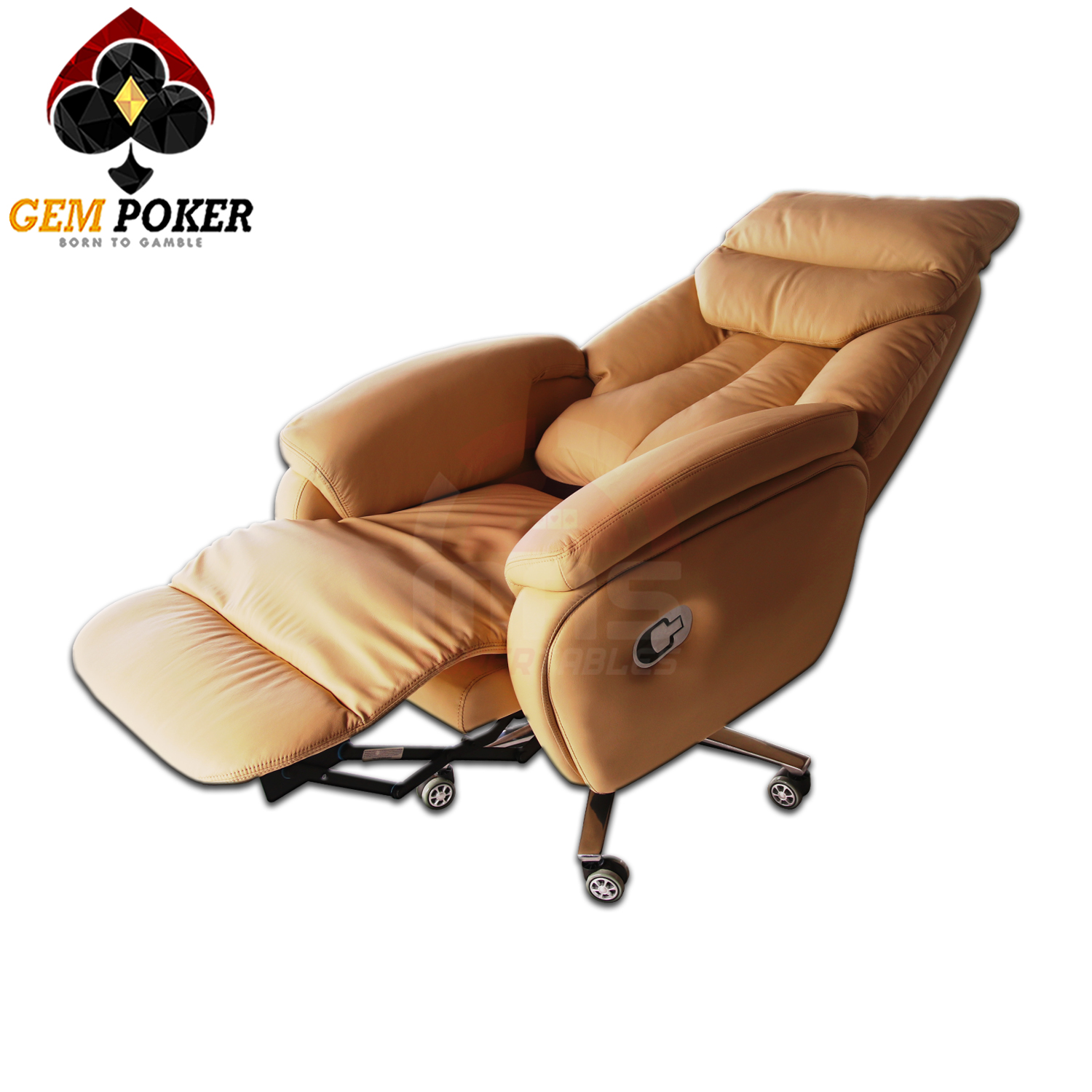 GHẾ POKER NGẢ LƯNG COWHIDE HIGH-END 2021