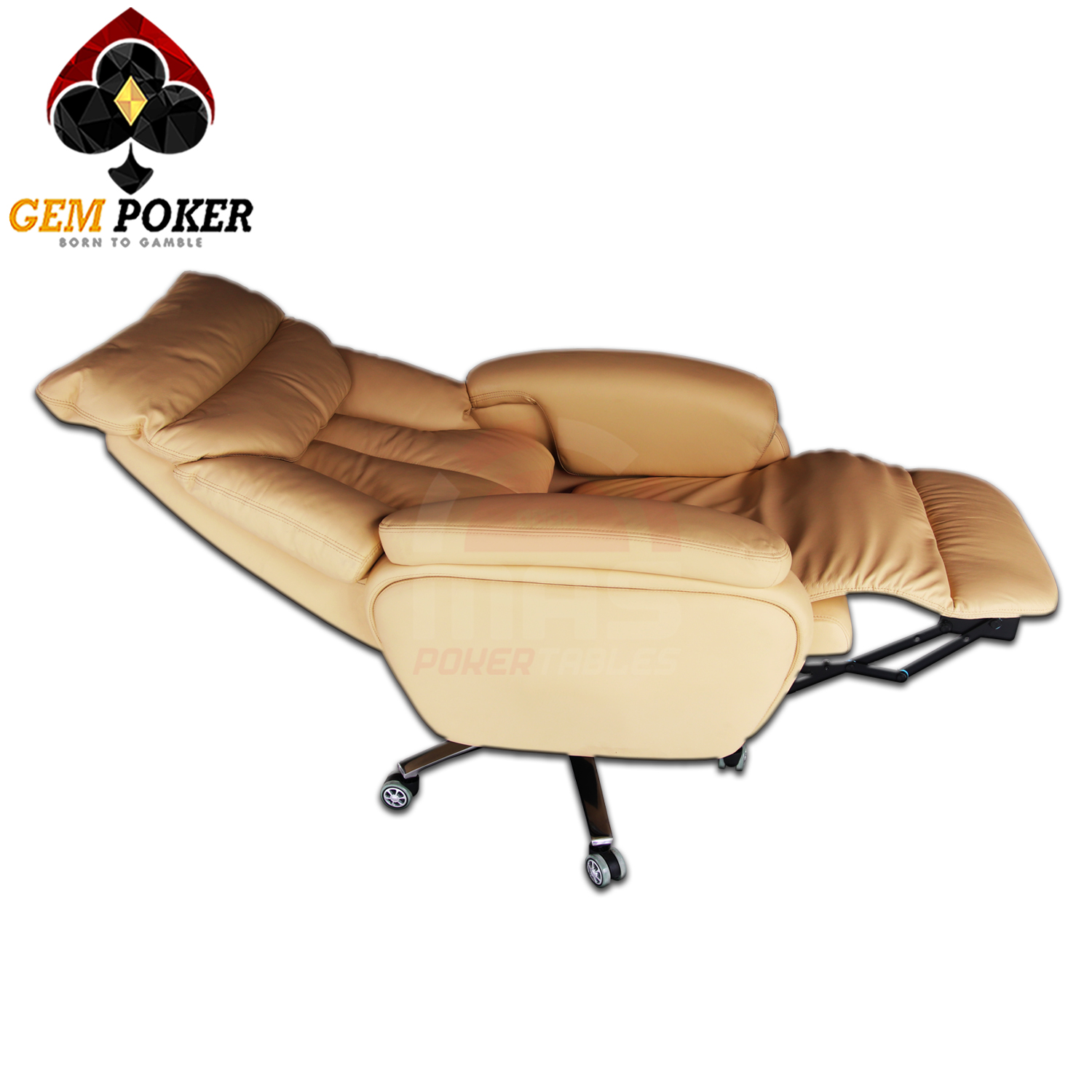 GHẾ POKER NGẢ LƯNG COWHIDE HIGH-END 2021