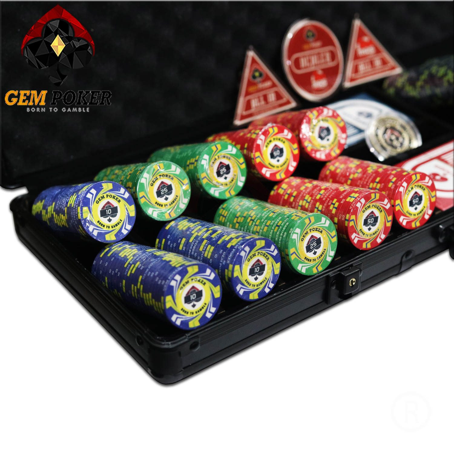 VALI 500 CHIP POKER SỨ CERAMIC TYPHOON CAO CẤP