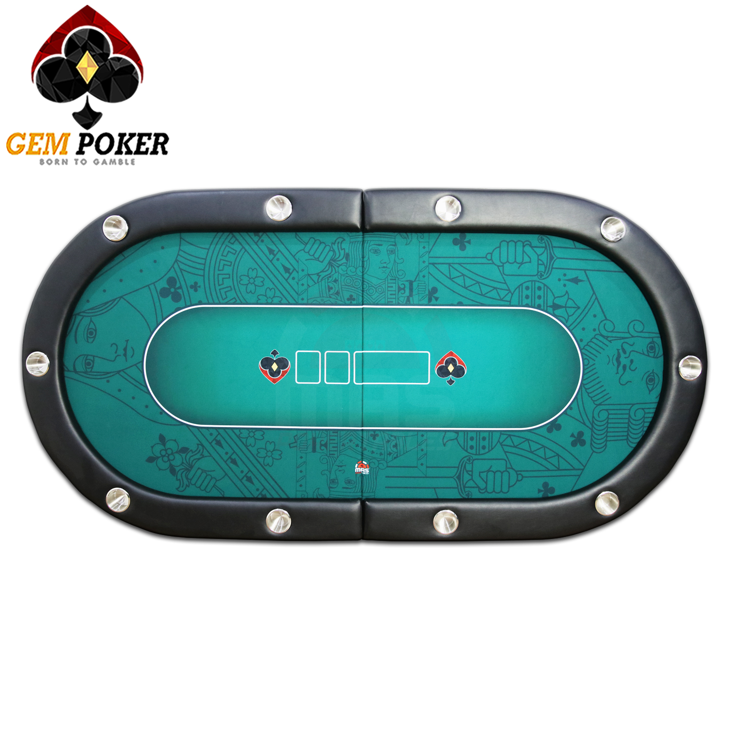 MẶT BÀN POKER GEM GREEN