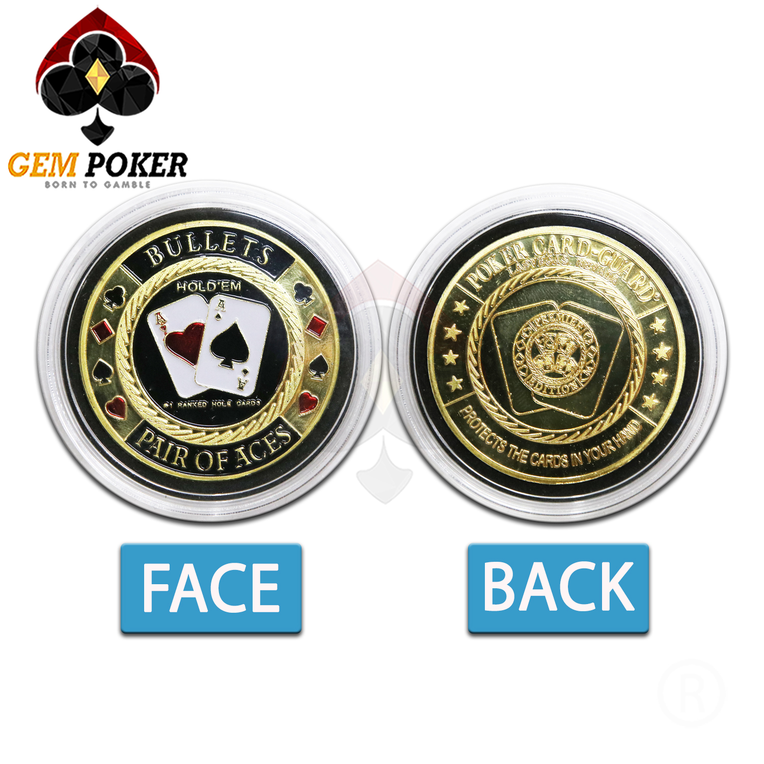 POKER CARD GUARD BULLETS