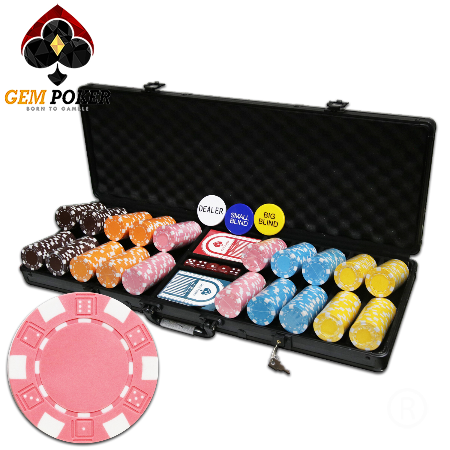 Print 500 chip poker abs 5 MÀU