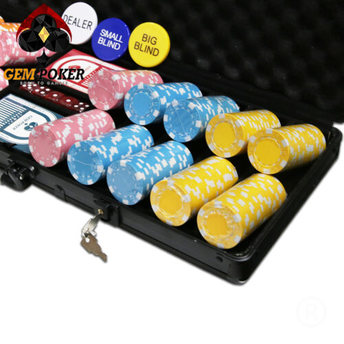 SET 500 ABS POKER CHIPS 5 COLORS