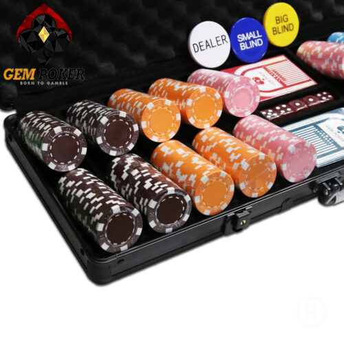 SET 500 ABS POKER CHIPS 5 COLORS