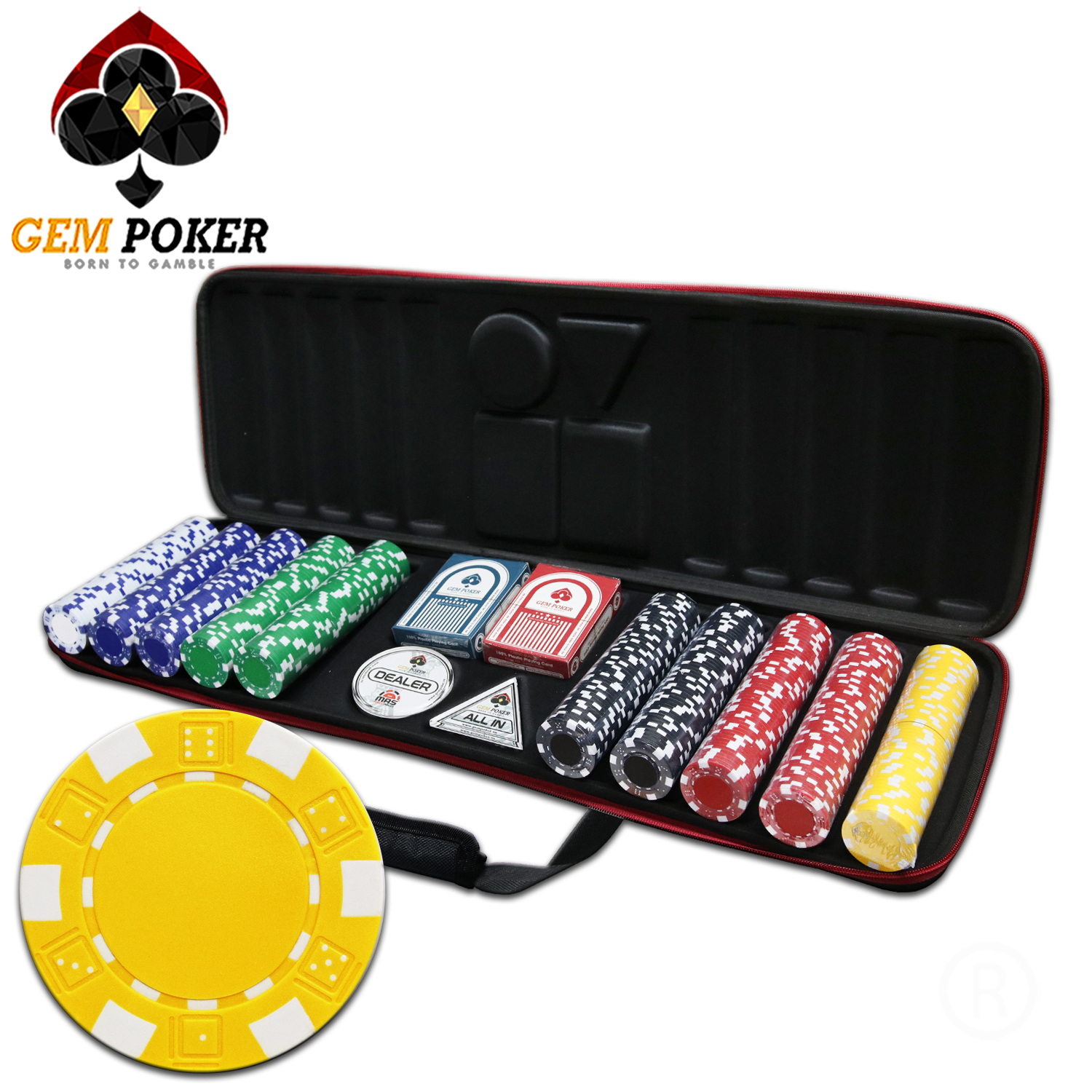 Print CHIP POKER ABS TRAVEL FULL COLORS