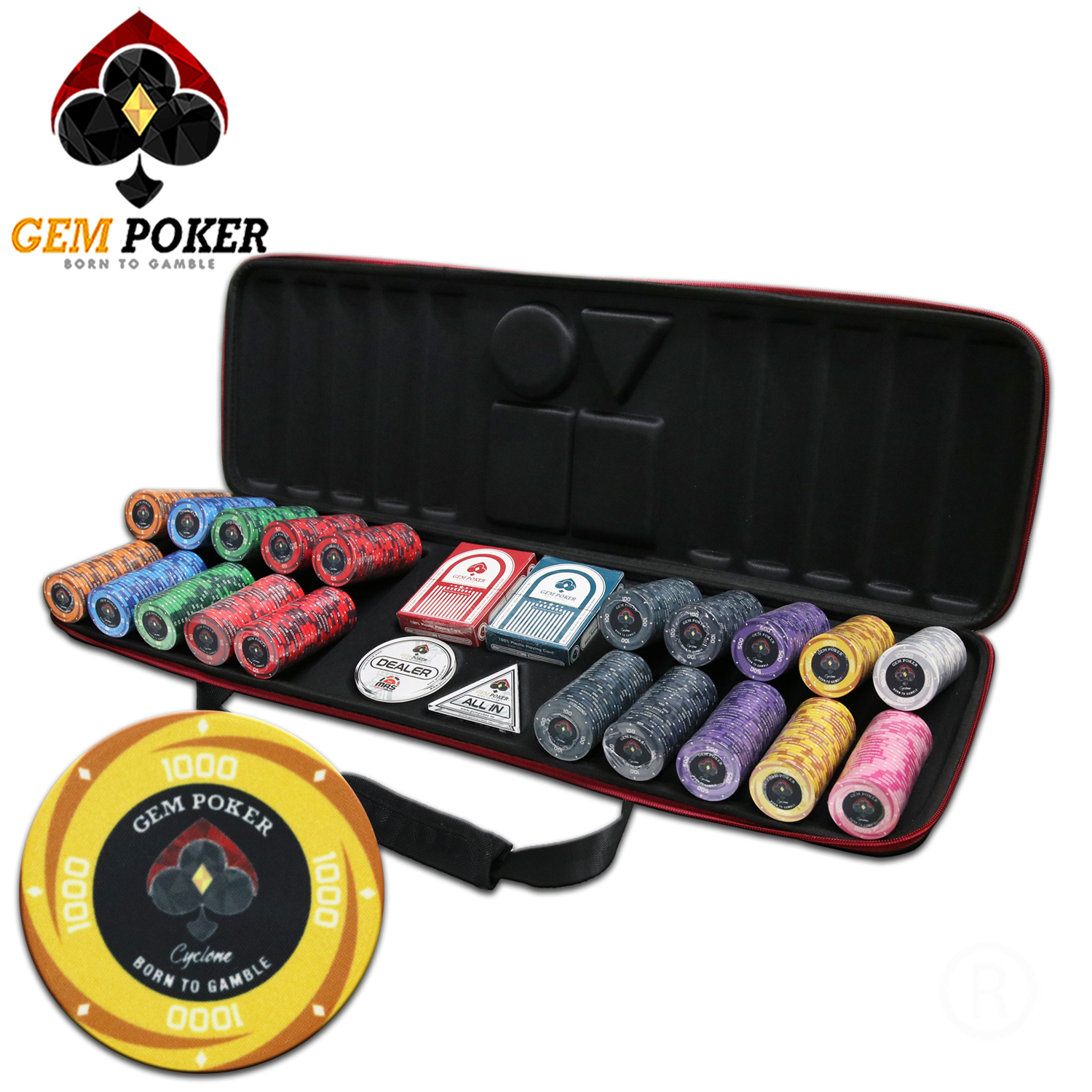 Print CHIP POKER TRAVEL CERAMIC CYCLONE