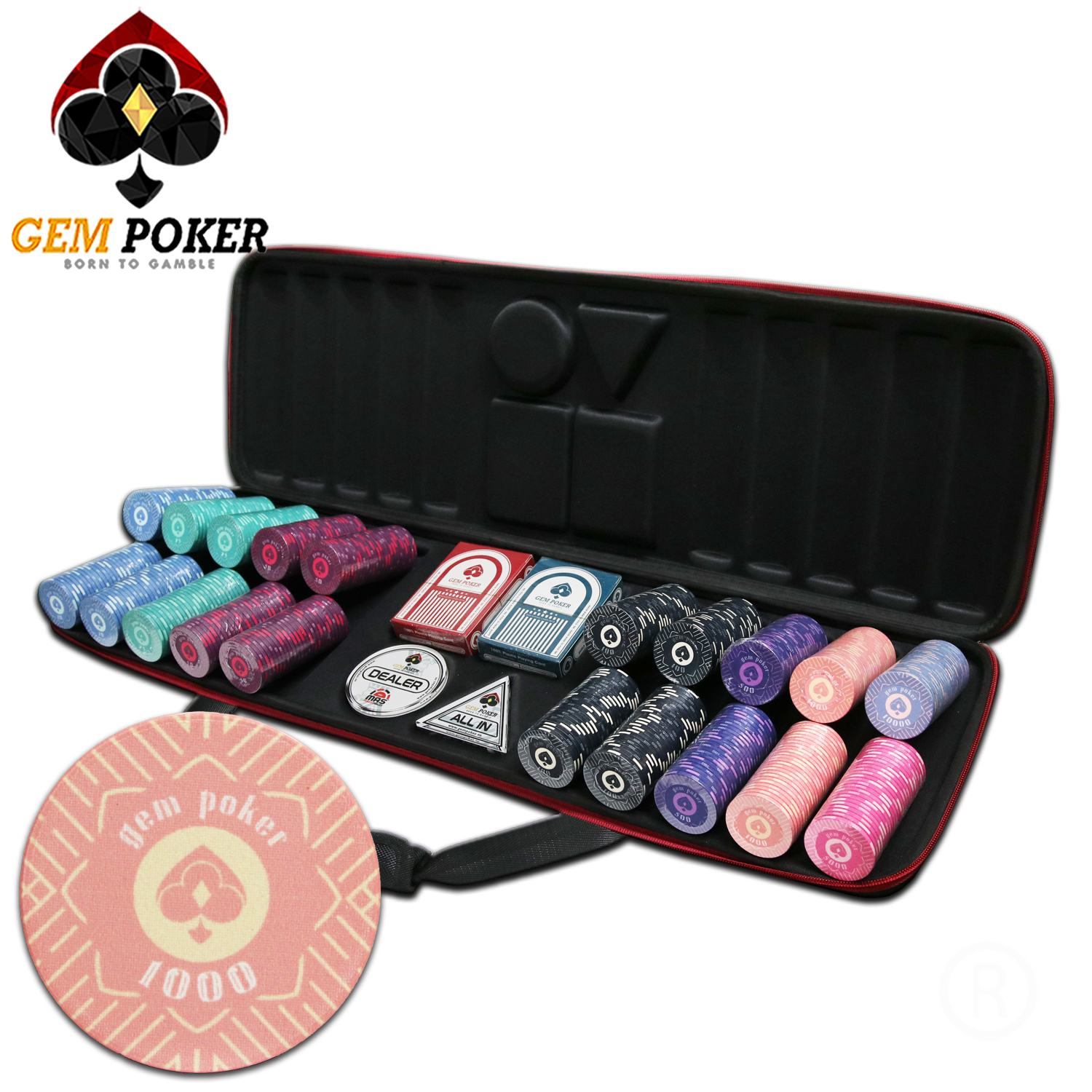 CHIP POKER TRAVEL GEM EDEN