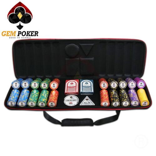Travel Set 500 Clay Poker Chip GEM Kingstar