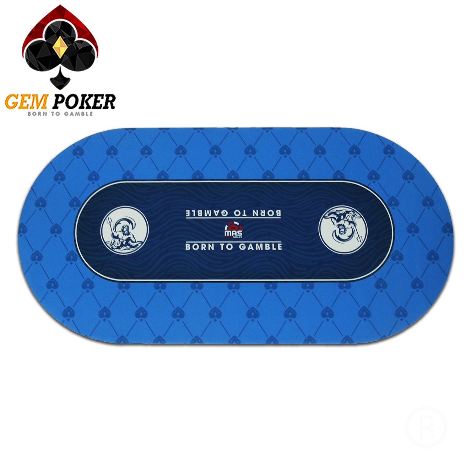 Print THẢM POKER OVAL GEM POSEIDON