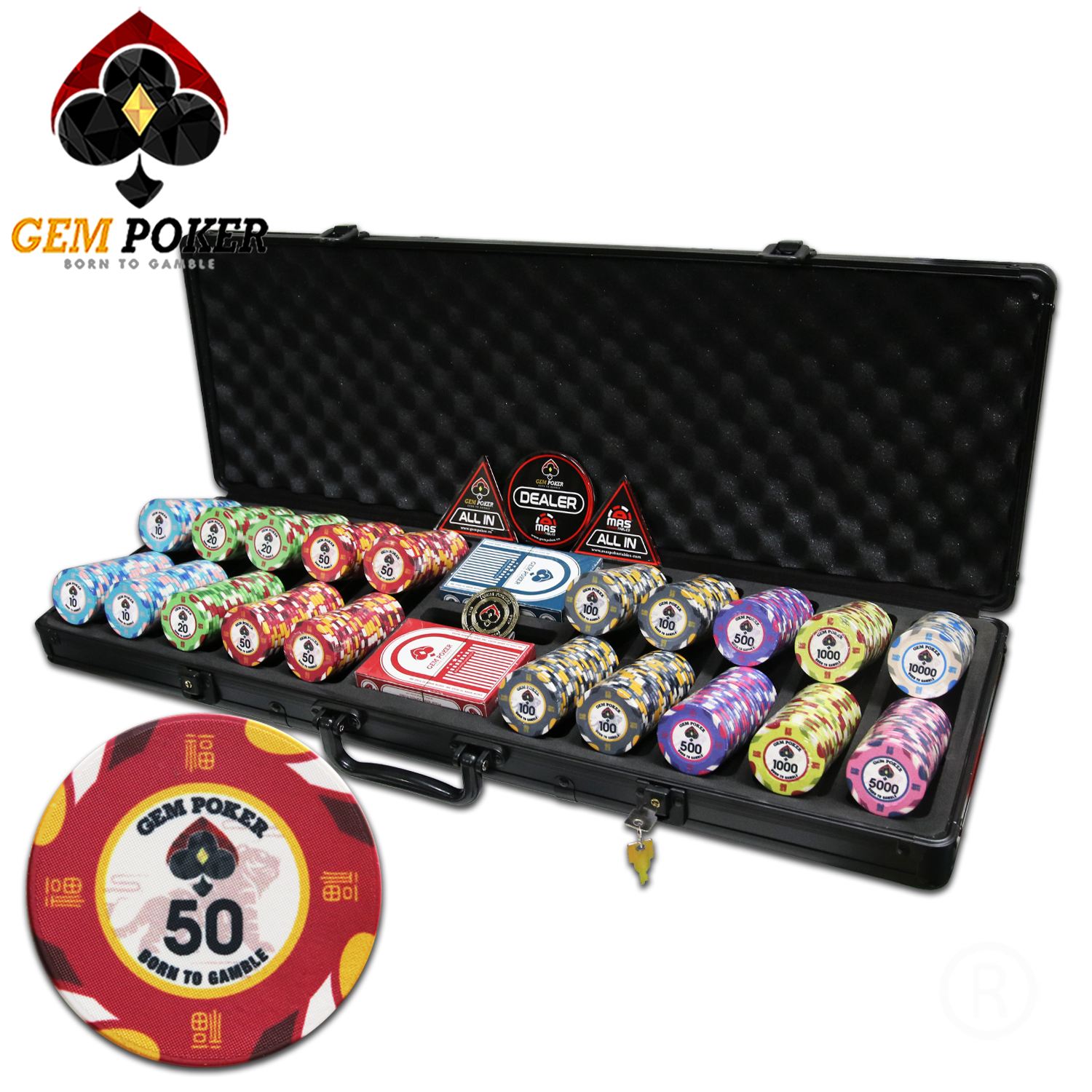 Print 500 CHIP POKER SỨ