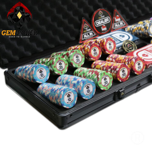 VALI 500 CHIP POKER SỨ GEM TIGER® 2022