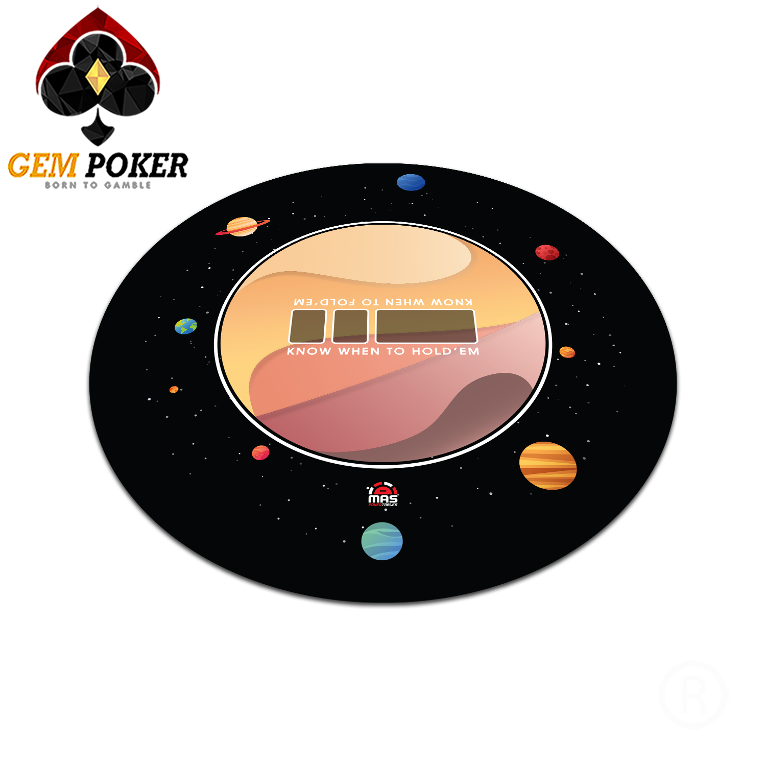 thảm poker tròn gem galazy