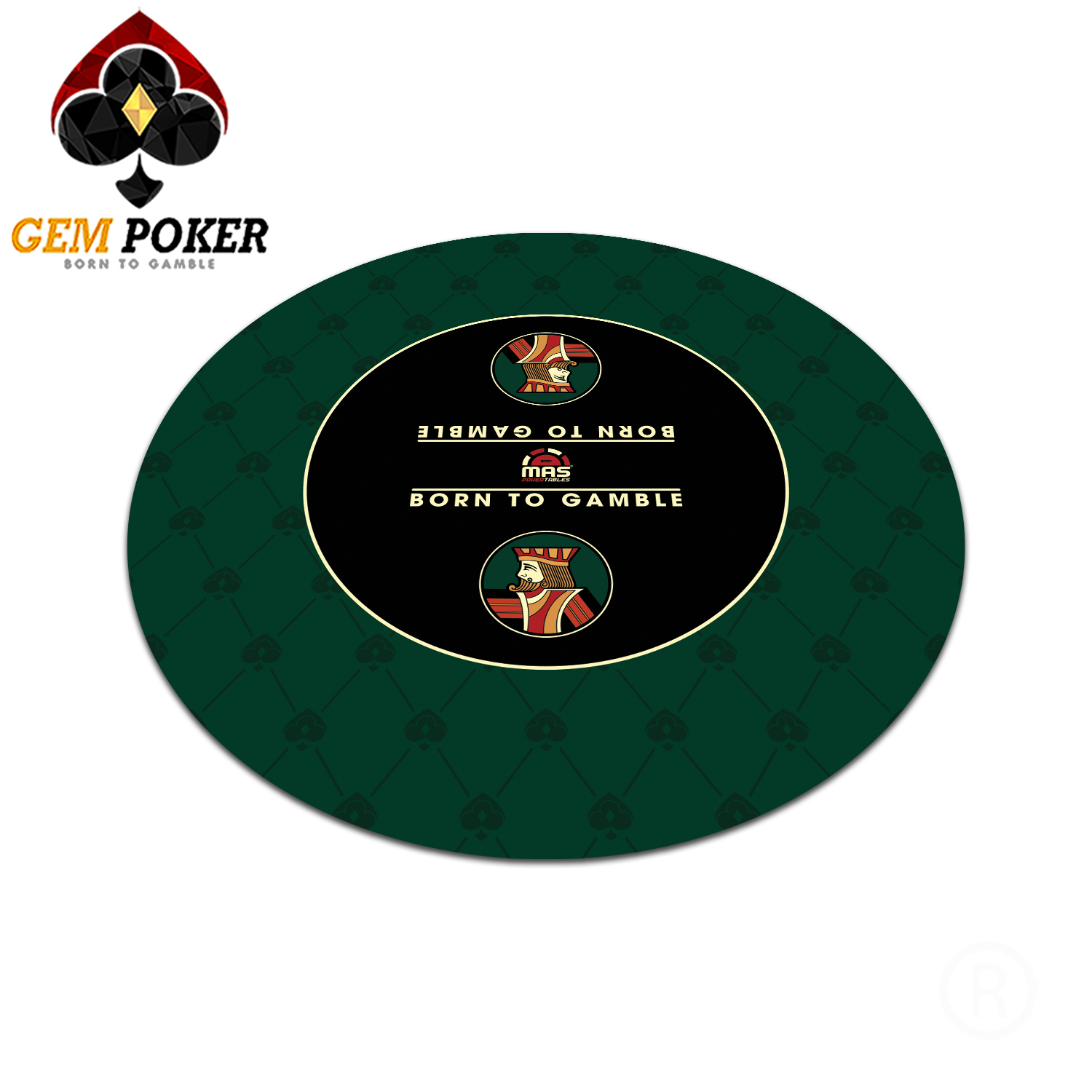 Print THẢM POKER TRÒN GEM KING