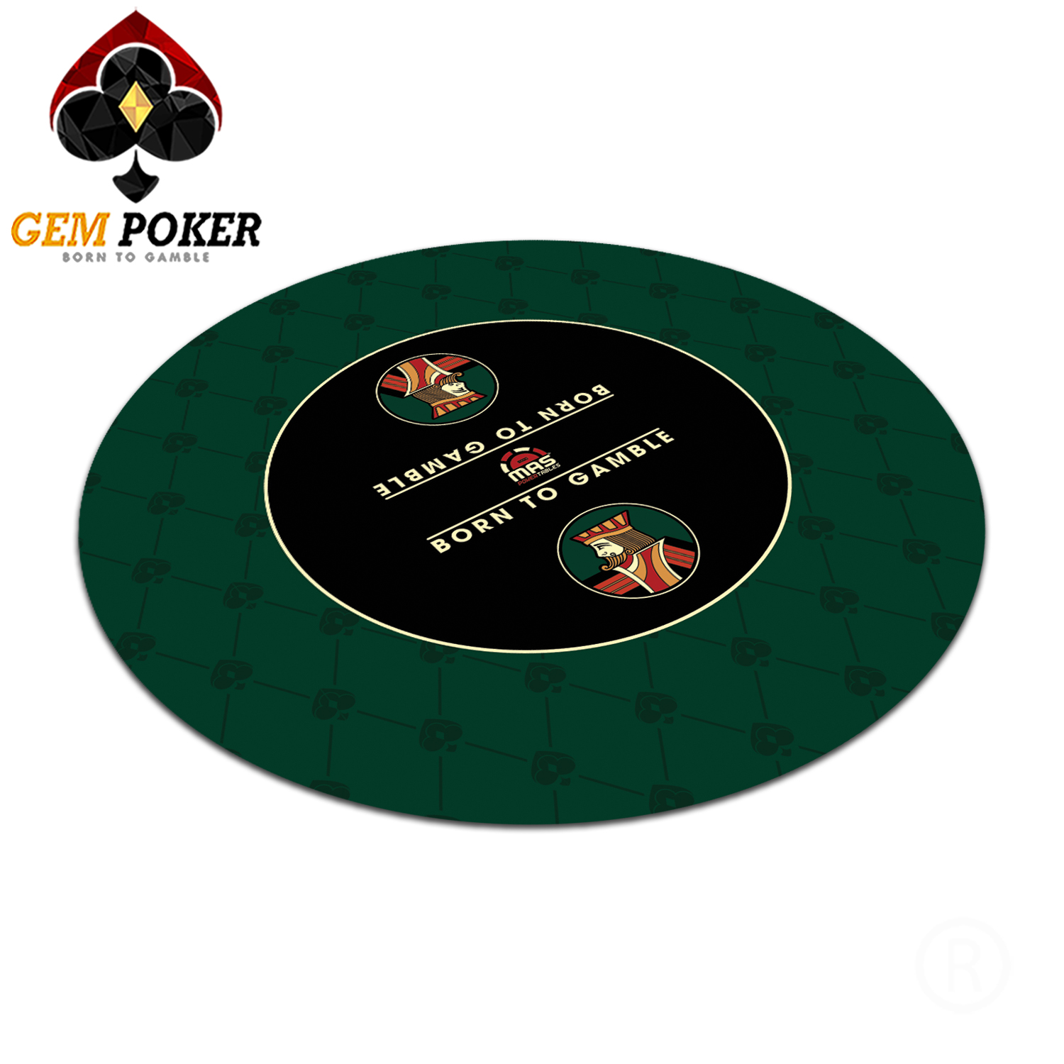 Print THẢM POKER TRÒN GEM KING