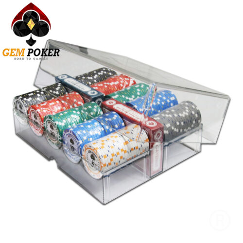 SET 200 CHIP POKER GEM LUNA CLAY 3 TONES