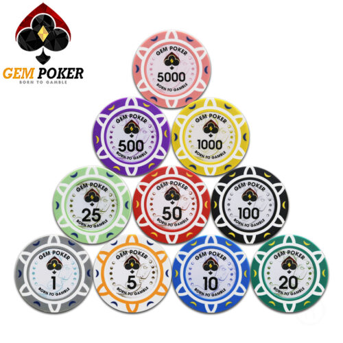 VALI 500 CHIP POKER TRAVEL GEM LUNA