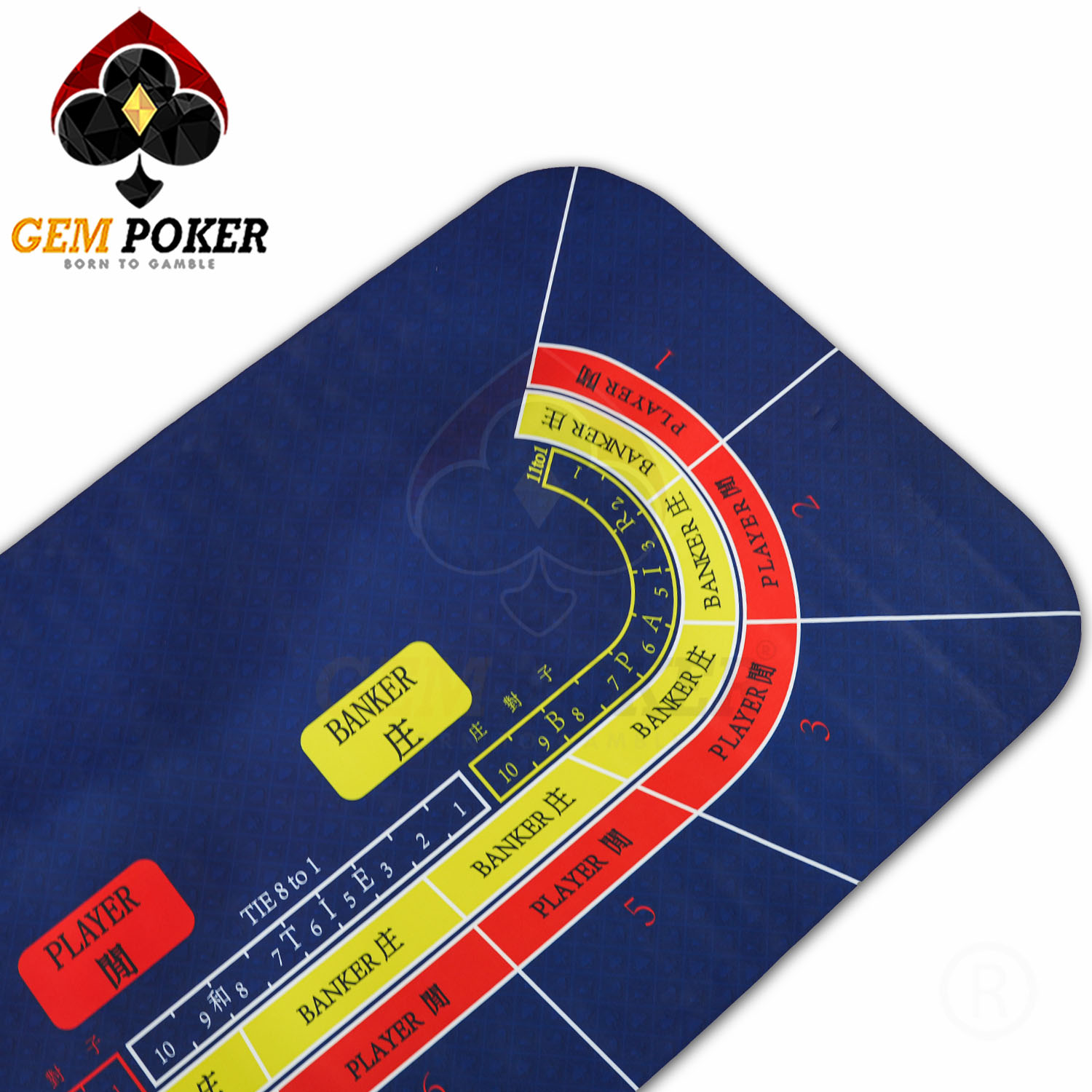 THẢM CASINO BACCARAT CAO SU 180x90 CM 4 BACCARAT B 4