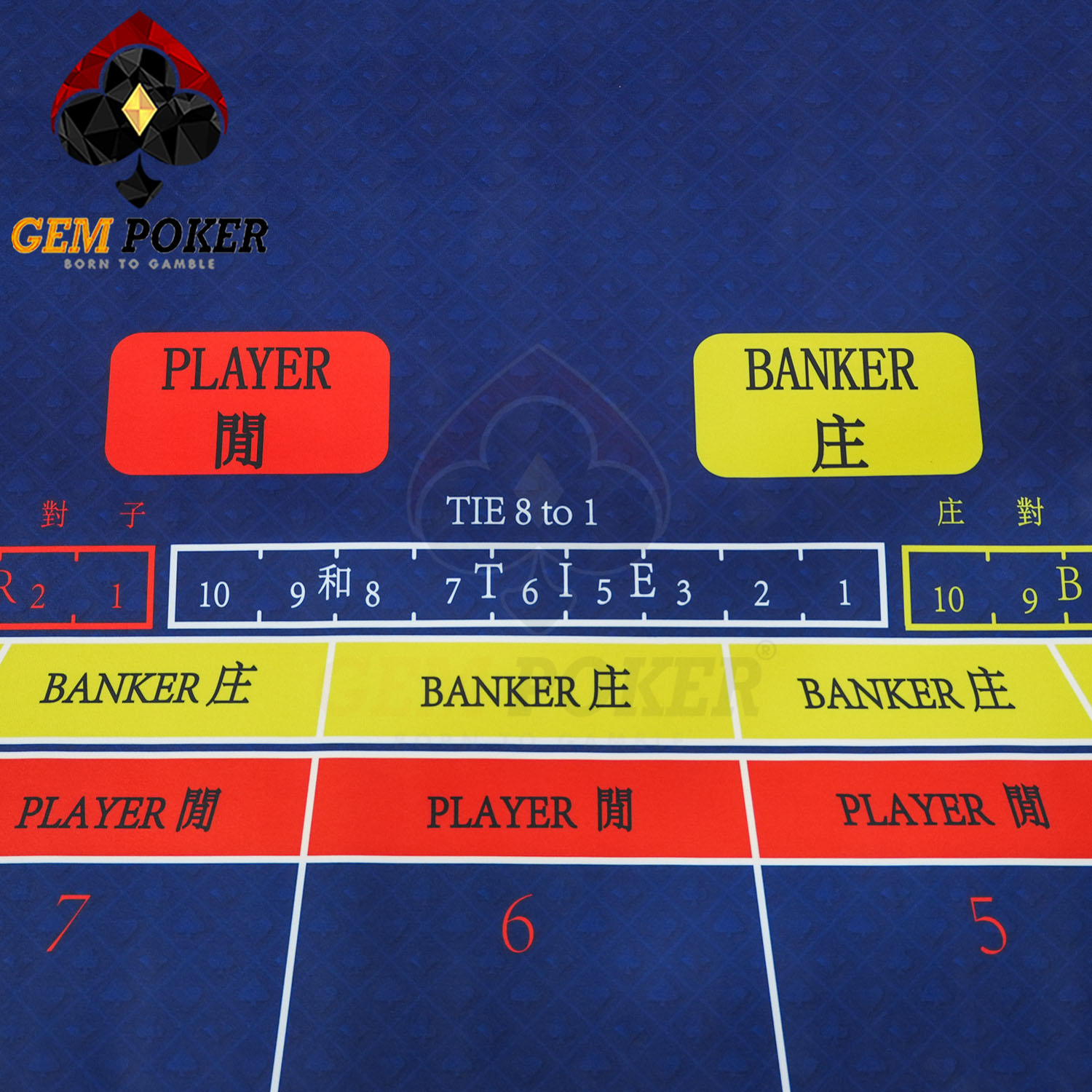 THẢM CASINO BACCARAT CAO SU 180x90 CM 2 BACCARAT B 6