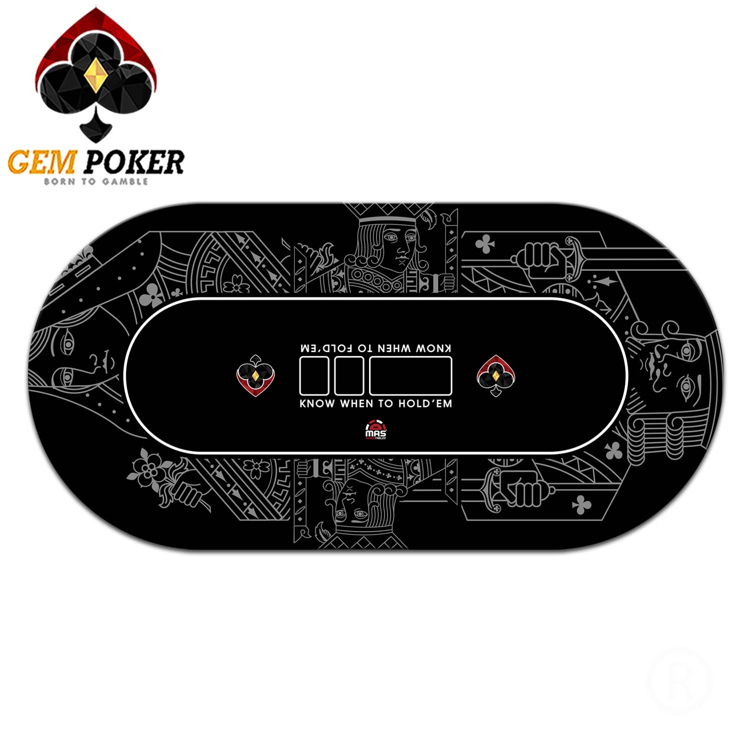 THẢM POKER OVAL GEM ROYAL