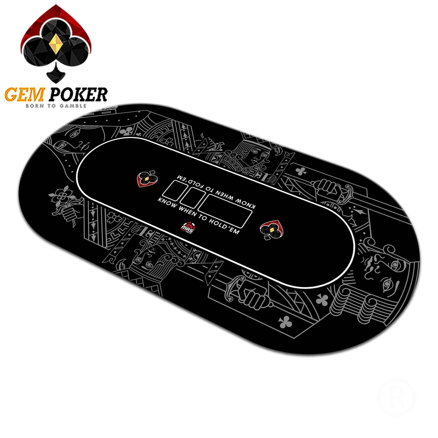 THẢM POKER OVAL GEM ROYAL