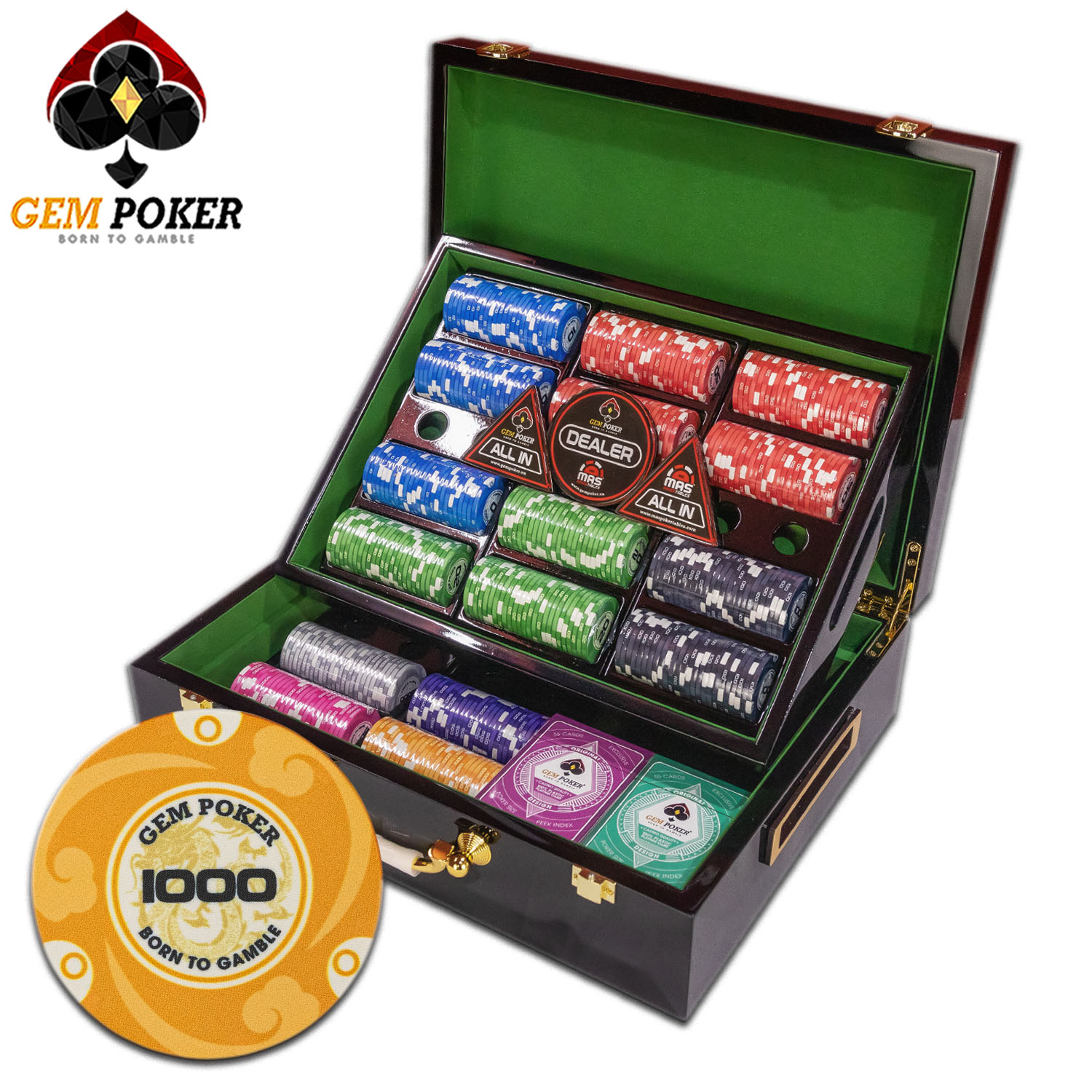 CHIP POKER GEM DRAGON SỨ