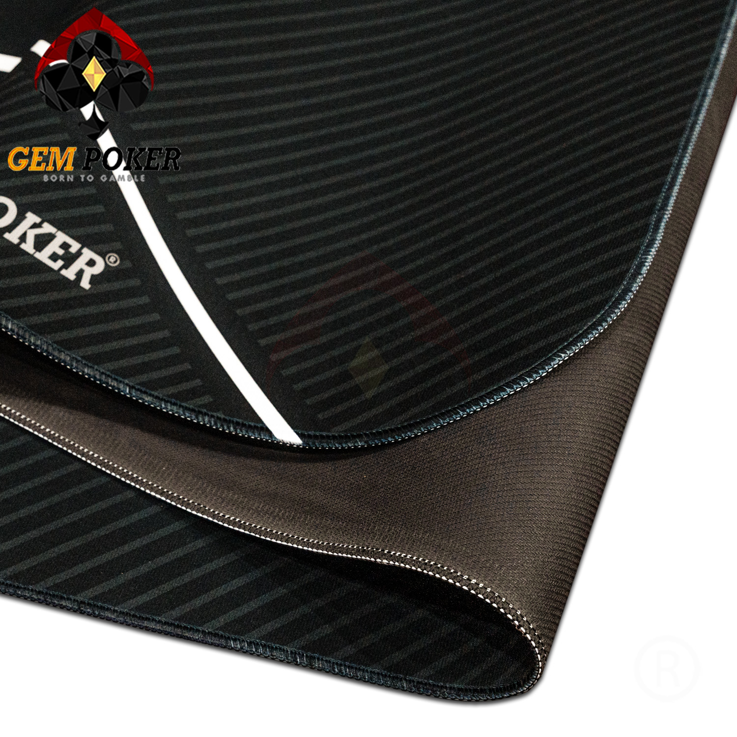 Thảm poker size lớn thương hiệu GEMPOKER, cuộn gọn dễ dàng, chất liệu cao su non, chống nước, có túi xách kèm theo