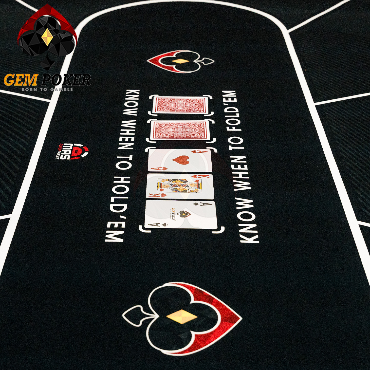 Thảm poker size lớn thương hiệu GEMPOKER, cuộn gọn dễ dàng, chất liệu cao su non, chống nước, có túi xách kèm theo