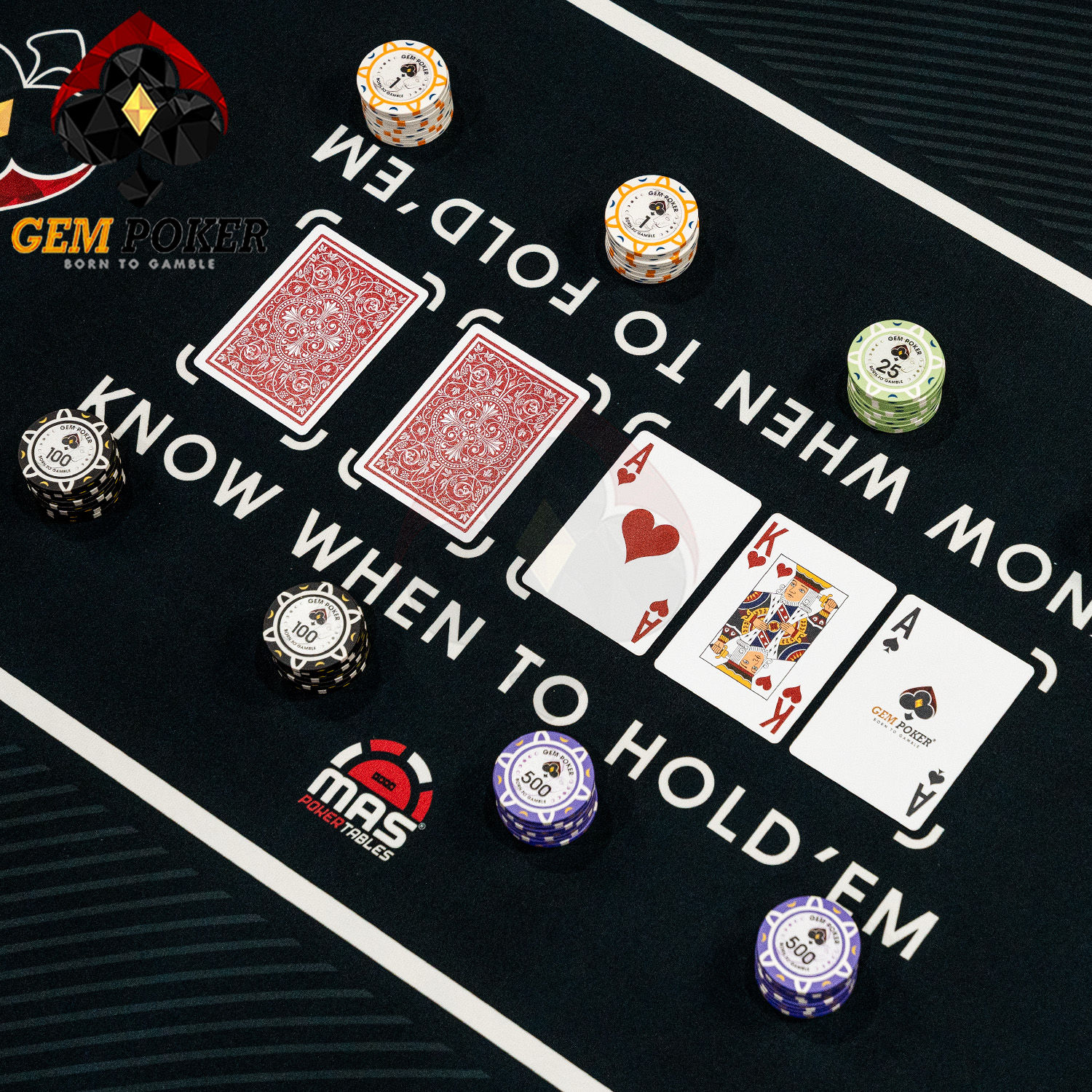 Thảm poker size lớn thương hiệu GEMPOKER, cuộn gọn dễ dàng, chất liệu cao su non, chống nước, có túi xách kèm theo