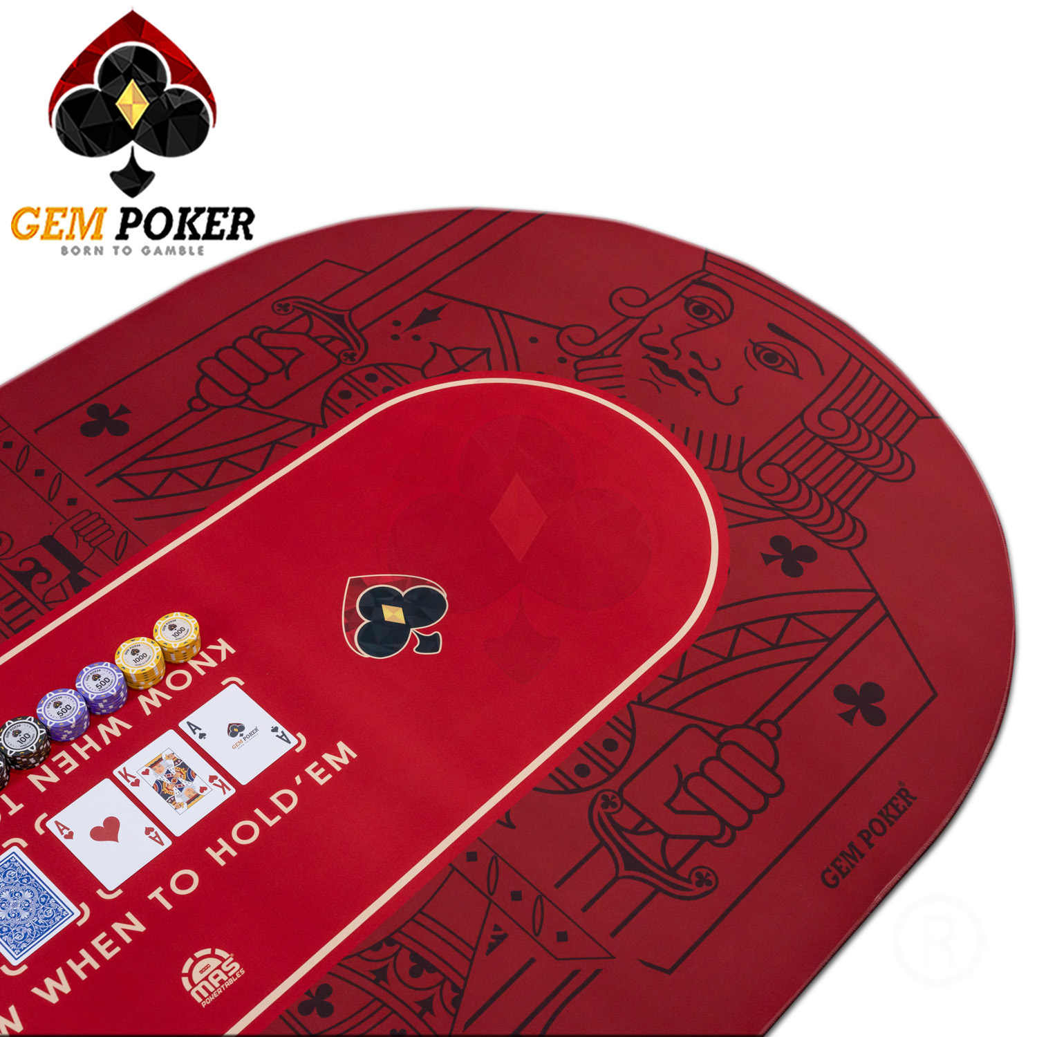 Thảm Poker Size Lớn GEMPOKER - Cuộn Gọn, Chống Nước, Kèm Túi Xách Thảm poker size lớn thương hiệu GEMPOKER, cuộn gọn dễ dàng, chất liệu cao su non, chống nước, có túi xách kèm theo
