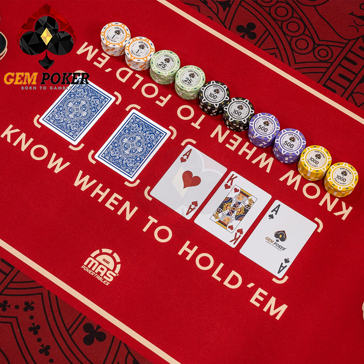 Thảm Poker Size Lớn GEMPOKER - Cuộn Gọn, Chống Nước, Kèm Túi Xách Thảm poker size lớn thương hiệu GEMPOKER, cuộn gọn dễ dàng, chất liệu cao su non, chống nước, có túi xách kèm theo